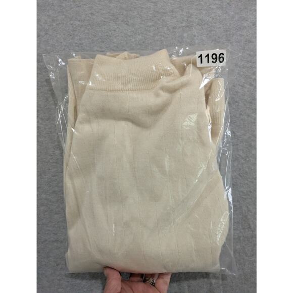 Franco Rossi  Merino Wool‎ Acrylic Sweater Mens XL Crewneck Plain Pullover Beige - Picture 8 of 8